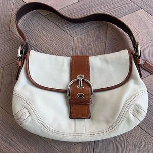 Coach Soho Beige & Brown Shoulder Bag Purse
